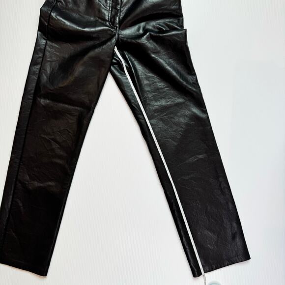 Wilfred Aritzia Melina Faux Leather Pants Black Women’s 8 Minimalist Futurism - Picture 5 of 16